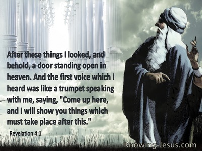 Revelation 4:1 Behold A Door Standing Open In Heaven And A Voive Saying Come Up Here (aqua)